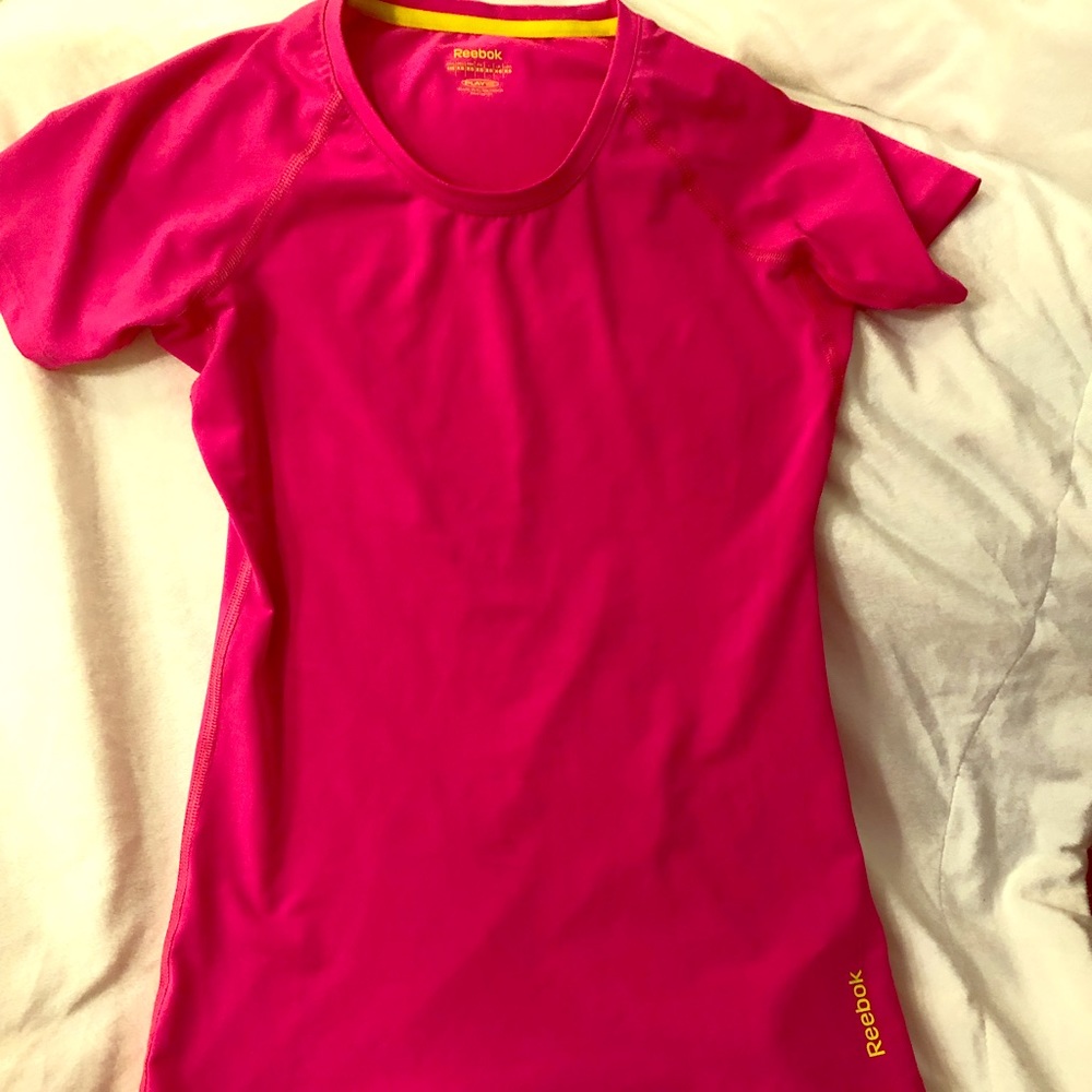 Reebok- Hot Pink- Fitted Exercise Top